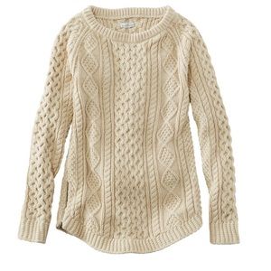 LL Bean Signature Cotton Fisherman Tunic Sweater